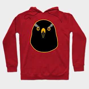 Black Goshawk with yellow eyes Hoodie